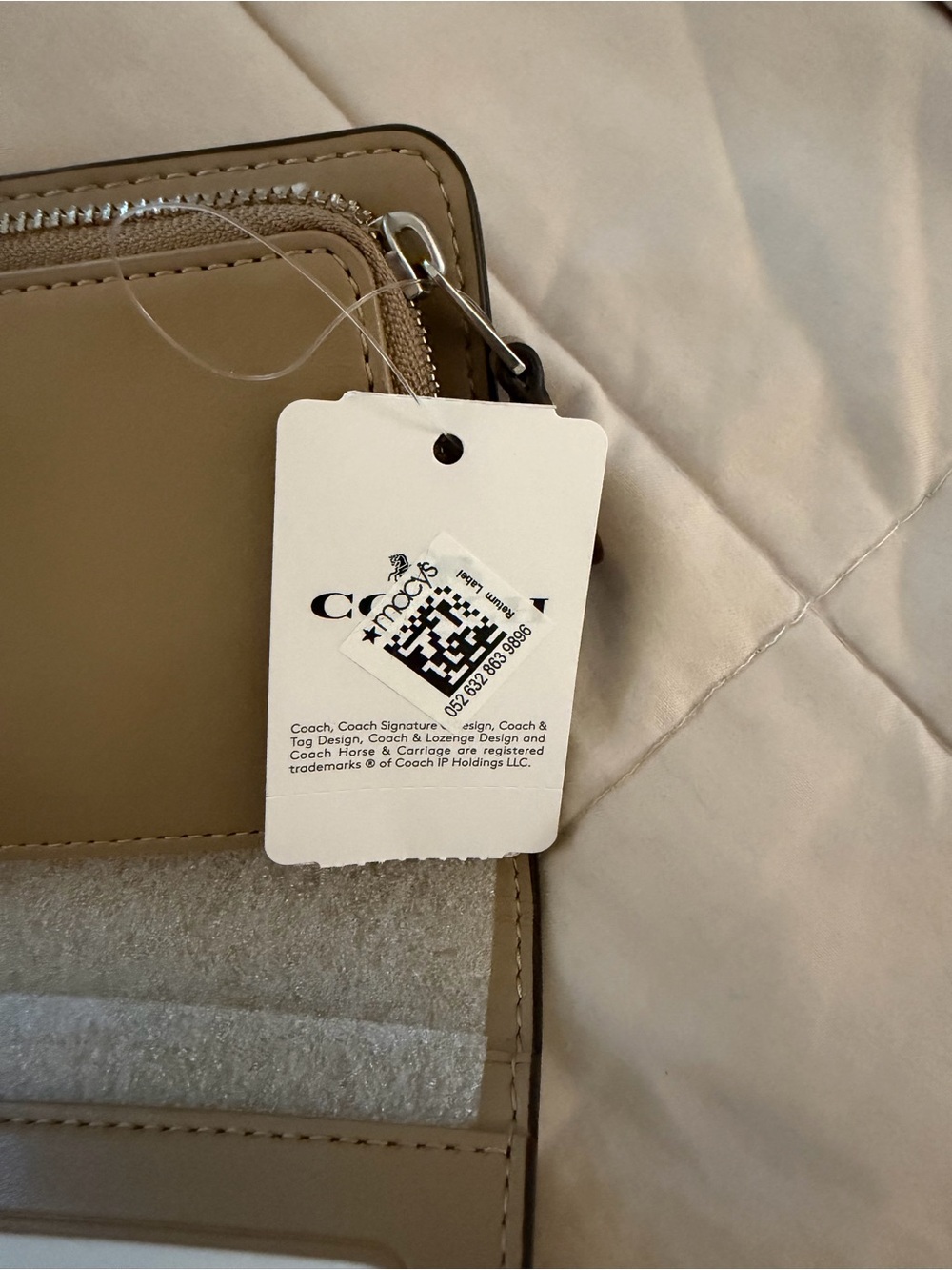 Coach Zip-Around Leather Wallet in Tan - Picture 3 of 8
